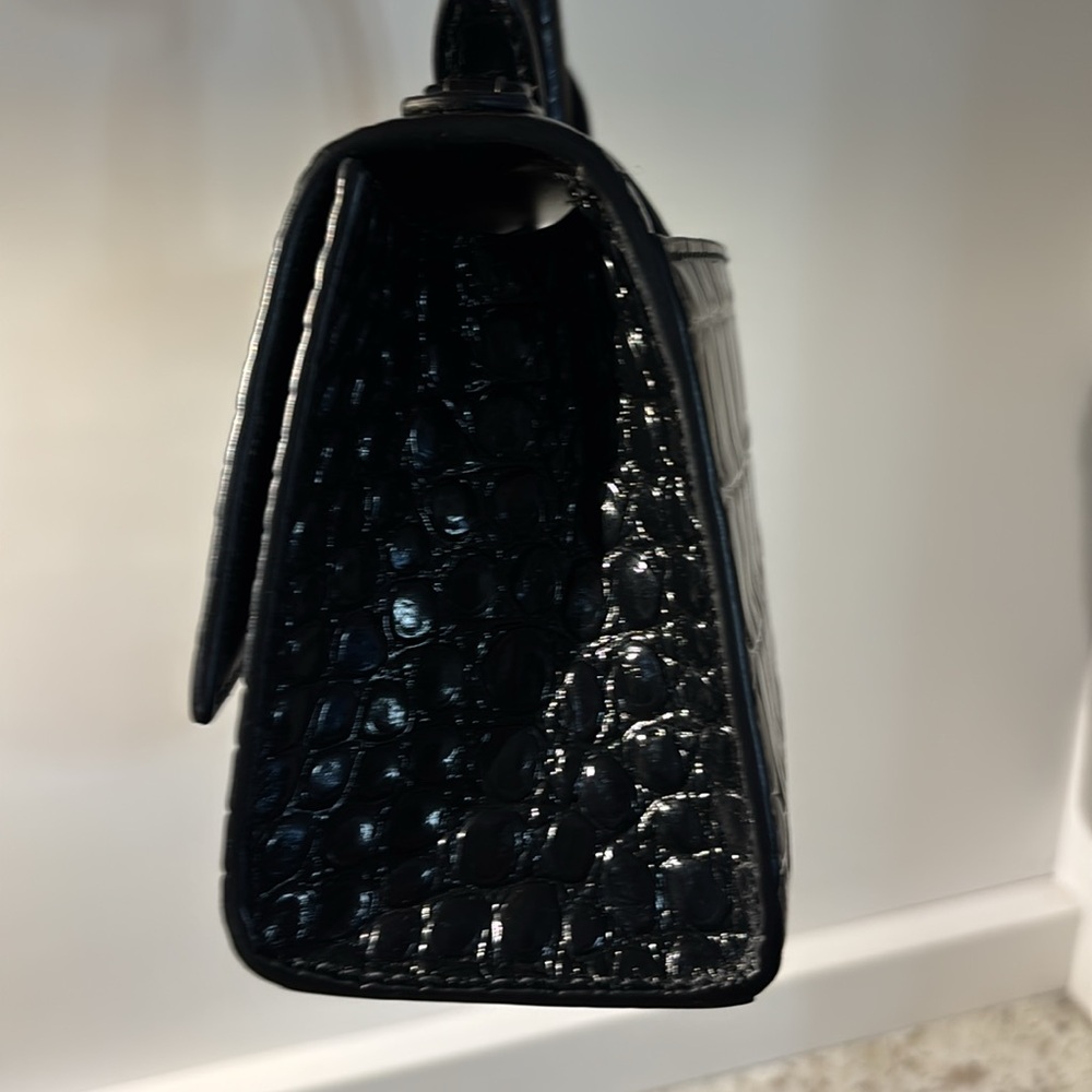 Balenciaga Hourglass XS Black Croc-Embossed Calfskin - Picture 4 of 14